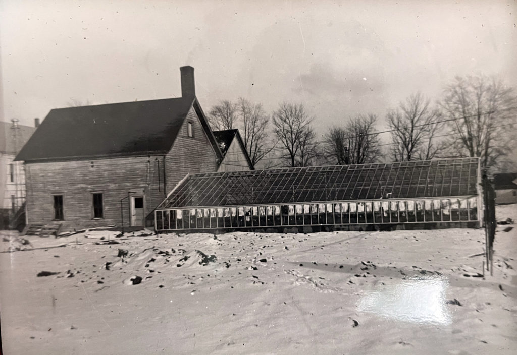 The original Hirt's Gardens greenhouse